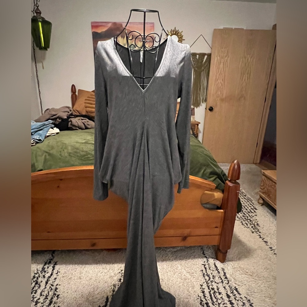 Comfy gray Halara floor length dress